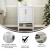 Flash Furniture FS-VEGA24-WH-GG 24" Bathroom Vanity with Sink Combo, Storage Cabinet and Open Shelf, Carrara Marble Finish Countertop, White/White addl-3