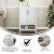 Flash Furniture FS-VEGA24-WH-GG 24" Carrara Marble Bathroom Vanity with Sink, Storage Cabinet with Open Shelf, White/White addl-3