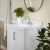 Flash Furniture FS-VEGA24-WH-GG 24" Carrara Marble Bathroom Vanity with Sink, Storage Cabinet with Open Shelf, White/White addl-6
