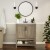 Flash Furniture FS-VEGA30-BR-GG 30" Carrara Marble Bathroom Vanity with Sink, Storage Cabinet with Open Shelf, Brown/White addl-1