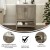 Flash Furniture FS-VEGA30-BR-GG 30" Bathroom Vanity with Sink Combo, Storage Cabinet and Open Shelf, Carrara Marble Finish Countertop, Brown/White addl-3