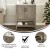 Flash Furniture FS-VEGA30-BR-GG 30" Carrara Marble Bathroom Vanity with Sink, Storage Cabinet with Open Shelf, Brown/White addl-3