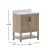 Flash Furniture FS-VEGA30-BR-GG 30" Bathroom Vanity with Sink Combo, Storage Cabinet and Open Shelf, Carrara Marble Finish Countertop, Brown/White addl-4