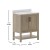 Flash Furniture FS-VEGA30-BR-GG 30" Carrara Marble Bathroom Vanity with Sink, Storage Cabinet with Open Shelf, Brown/White addl-4