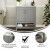 Flash Furniture FS-VEGA30-GY-GG 30" Bathroom Vanity with Sink Combo, Storage Cabinet and Open Shelf, Carrara Marble Finish Countertop, Gray/White addl-3