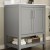 Flash Furniture FS-VEGA30-GY-GG 30" Bathroom Vanity with Sink Combo, Storage Cabinet and Open Shelf, Carrara Marble Finish Countertop, Gray/White addl-5