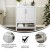 Flash Furniture FS-VEGA30-WH-GG 30" Bathroom Vanity with Sink Combo, Storage Cabinet and Open Shelf, Carrara Marble Finish Countertop, White/White addl-3