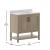 Flash Furniture FS-VEGA36-BR-GG 36" Bathroom Vanity with Sink Combo, Storage Cabinet and Open Shelf, Carrara Marble Finish Countertop, Brown/White addl-4