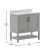 Flash Furniture FS-VEGA36-GY-GG 36" Bathroom Vanity with Sink Combo, Storage Cabinet and Open Shelf, Carrara Marble Finish Countertop, Gray/White addl-4
