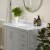 Flash Furniture FS-VEGA36-KD-GY-GG 36" Bathroom Vanity with Sink Combo, Storage Cabinet, Open Shelf and 3 Drawers, Carrara Marble Finish Countertop, Gray/White addl-6