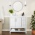 Flash Furniture FS-VEGA36-KD-WH-GG 36" Bathroom Vanity with Sink Combo, Storage Cabinet, Open Shelf and 3 Drawers, Carrara Marble Finish Countertop, White/White addl-1