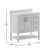 Flash Furniture FS-VEGA36-KD-WH-GG 36" Bathroom Vanity with Sink Combo, Storage Cabinet, Open Shelf and 3 Drawers, Carrara Marble Finish Countertop, White/White addl-4