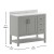 Flash Furniture FS-VEGA42-GY-GG 42" Carrara Marble Bathroom Vanity with Sink, Cabinet with Soft Close Doors, Open Shelf, Drawers, Gray/White addl-4