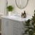Flash Furniture FS-VEGA42-GY-GG 42" Bathroom Vanity with Sink Combo, Storage Cabinet with Soft Close Doors, Open Shelf and 3 Drawers, Carrara Marble Finish Countertop, Gray/White addl-6