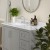 Flash Furniture FS-VEGA42-GY-GG 42" Carrara Marble Bathroom Vanity with Sink, Cabinet with Soft Close Doors, Open Shelf, Drawers, Gray/White addl-6