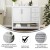 Flash Furniture FS-VEGA42-WH-GG 42" Bathroom Vanity with Sink Combo, Storage Cabinet with Soft Close Doors, Open Shelf and 3 Drawers, Carrara Marble Finish Countertop, White/White addl-3