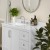 Flash Furniture FS-VEGA42-WH-GG 42" Carrara Marble Bathroom Vanity with Sink, Cabinet with Soft Close Doors, Open Shelf, Drawers, White/White addl-6