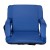 Flash Furniture FV-FA090-BL-GG Blue Portable Lightweight Reclining Stadium Chair with Armrests, Padded Back & Seat  addl-11