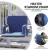 Flash Furniture FV-FA090H-BL-GG Blue Portable Heated Reclining Stadium Chair with Armrests, Padded Back & Heated Seat  addl-4