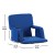 Flash Furniture FV-FA090H-BL-GG Blue Portable Heated Reclining Stadium Chair with Armrests, Padded Back & Heated Seat  addl-6