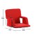 Flash Furniture FV-FA090H-RD-GG Red Portable Heated Reclining Stadium Chair with Armrests, Padded Back & Heated Seat  addl-6