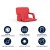 Flash Furniture FV-FA090L-RD-GG Extra Wide Red Lightweight Reclining Stadium Chair with Armrests, Padded Back & Seat  addl-14