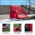 Flash Furniture FV-FA090L-RD-GG Extra Wide Red Lightweight Reclining Stadium Chair with Armrests, Padded Back & Seat  addl-3