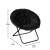 Flash Furniture FV-FMC-025-BK-BK-GG 38" Oversize Portable Faux Fur Folding Saucer Moon Chair, Black Faux Fur/Black Frame addl-4