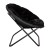 Flash Furniture FV-FMC-025-BK-BK-GG 38" Oversize Portable Faux Fur Folding Saucer Moon Chair, Black Faux Fur/Black Frame addl-9