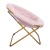 Flash Furniture FV-FMC-025-BL-SGD-GG 38" Oversize Portable Faux Fur Folding Saucer Moon Chair, Blush Faux Fur/Soft Gold Frame addl-9