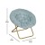 Flash Furniture FV-FMC-025-DTAQ-SGD-GG 38" Oversize Portable Faux Fur Folding Saucer Moon Chair, Dusty Aqua Faux Fur/Soft Gold Frame addl-4