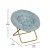 Flash Furniture FV-FMC-025-DTAQ-SGD-GG 38" Oversize Portable Faux Fur Folding Saucer Moon Chair, Dusty Aqua Faux Fur/Soft Gold Frame addl-4