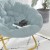 Flash Furniture FV-FMC-025-DTAQ-SGD-GG 38" Oversize Portable Faux Fur Folding Saucer Moon Chair, Dusty Aqua Faux Fur/Soft Gold Frame addl-5
