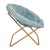 Flash Furniture FV-FMC-025-DTAQ-SGD-GG 38" Oversize Portable Faux Fur Folding Saucer Moon Chair, Dusty Aqua Faux Fur/Soft Gold Frame addl-9