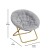 Flash Furniture FV-FMC-025-GY-SGD-GG 38" Oversize Portable Faux Fur Folding Saucer Moon Chair, Gray Faux Fur/Soft Gold Frame addl-4