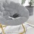 Flash Furniture FV-FMC-025-GY-SGD-GG 38" Oversize Portable Faux Fur Folding Saucer Moon Chair, Gray Faux Fur/Soft Gold Frame addl-5
