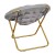 Flash Furniture FV-FMC-025-GY-SGD-GG 38" Oversize Portable Faux Fur Folding Saucer Moon Chair, Gray Faux Fur/Soft Gold Frame addl-7