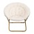 Flash Furniture FV-FMC-025-IV-SGD-GG 38" Oversize Portable Faux Fur Folding Saucer Moon Chair, Ivory Sherpa/Soft Gold Frame addl-10