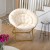 Flash Furniture FV-FMC-025-IV-SGD-GG 38" Oversize Portable Faux Fur Folding Saucer Moon Chair, Ivory Sherpa/Soft Gold Frame addl-1
