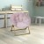 Flash Furniture FV-FMC-030-BL-SGD-GG 23" Kids Cozy Mini Folding Saucer Chair, Faux Fur Moon Chair, Blush/Soft Gold addl-1