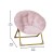 Flash Furniture FV-FMC-030-BL-SGD-GG 23" Kids Cozy Mini Folding Saucer Chair, Faux Fur Moon Chair, Blush/Soft Gold addl-5