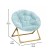 Flash Furniture FV-FMC-030-DTAQ-SGD-GG 23" Kids Cozy Mini Folding Saucer Chair, Faux Fur Moon Chair, Dusty Aqua/Soft Gold addl-5