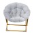 Flash Furniture FV-FMC-030-GY-SGD-GG 23" Kids Cozy Mini Folding Saucer Chair, Faux Fur Moon Chair, Gray/Soft Gold addl-10