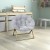 Flash Furniture FV-FMC-030-GY-SGD-GG 23" Kids Cozy Mini Folding Saucer Chair, Faux Fur Moon Chair, Gray/Soft Gold addl-1