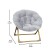 Flash Furniture FV-FMC-030-GY-SGD-GG 23" Kids Cozy Mini Folding Saucer Chair, Faux Fur Moon Chair, Gray/Soft Gold addl-5