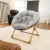 Flash Furniture FV-FMC-030-GY-SGD-GG 23" Kids Cozy Mini Folding Saucer Chair, Faux Fur Moon Chair, Gray/Soft Gold addl-6
