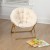 Flash Furniture FV-FMC-030-IV-SGD-GG 23" Kids Cozy Mini Folding Saucer Chair, Sherpa Moon Chair, Ivory/Soft Gold addl-1