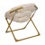 Flash Furniture FV-FMC-030-IV-SGD-GG 23" Kids Cozy Mini Folding Saucer Chair, Sherpa Moon Chair, Ivory/Soft Gold addl-7
