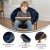 Flash Furniture FV-FMC-030-NV-SGD-GG 23" Kids Cozy Mini Folding Saucer Chair, Faux Fur Moon Chair, Navy/Soft Gold addl-4