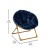 Flash Furniture FV-FMC-030-NV-SGD-GG 23" Kids Cozy Mini Folding Saucer Chair, Faux Fur Moon Chair, Navy/Soft Gold addl-5